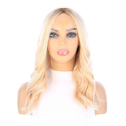19" Nicole Silk Top Wig Platinum Blonde