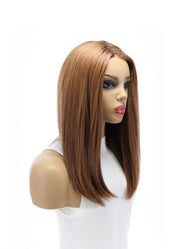 19" Nicole Silk Top Wig Strawberry Blonde w/ Rooting