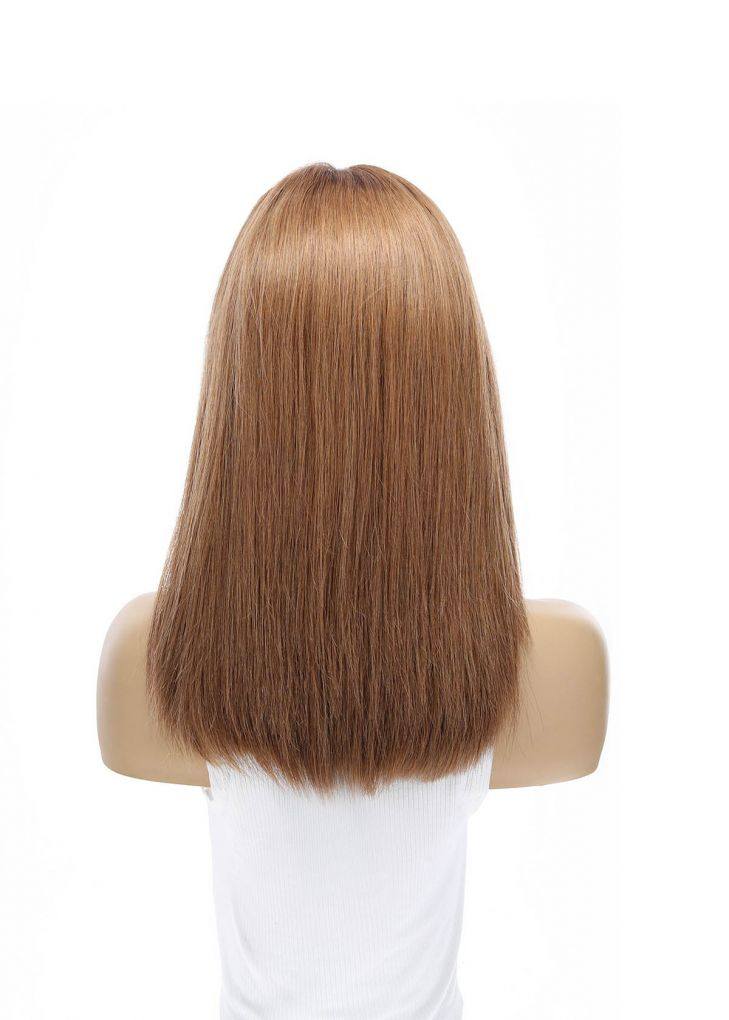 19" Nicole Silk Top Wig Strawberry Blonde w/ Rooting