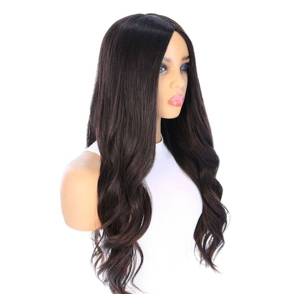 26" Ponytail Silk Top Wig Soft Black