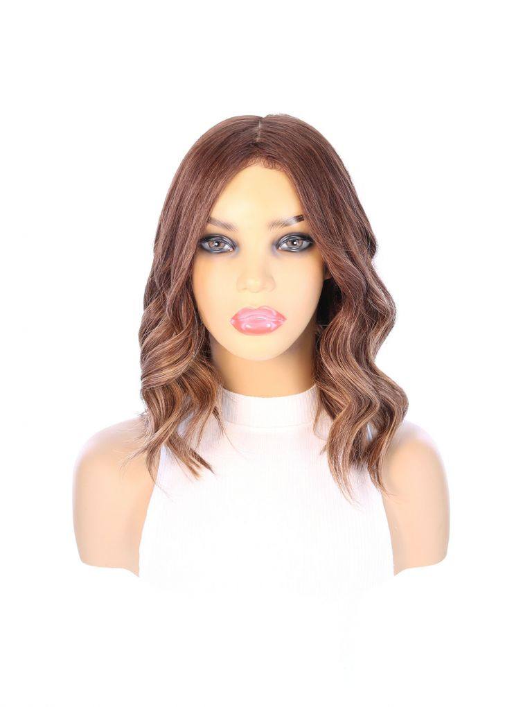 16" Princess Silk Top Wig Medium Brown Balayage