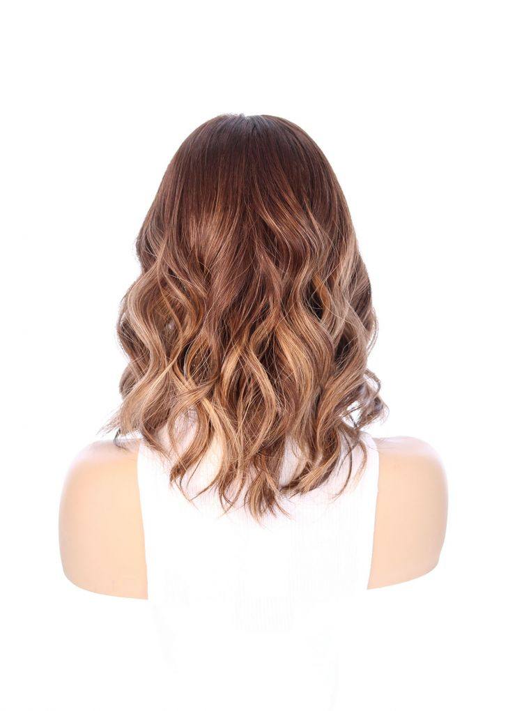 16" Princess Silk Top Wig Medium Brown Balayage