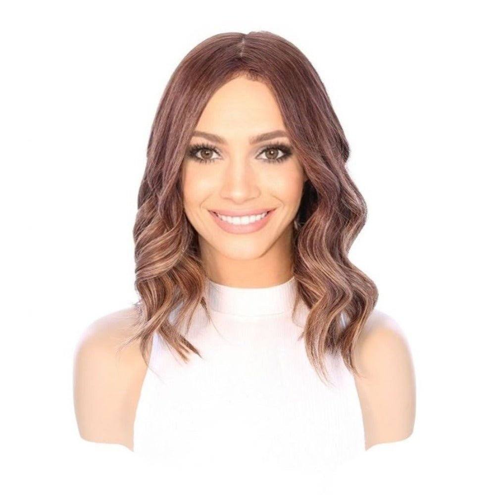 16" Princess Silk Top Wig Medium Brown Balayage