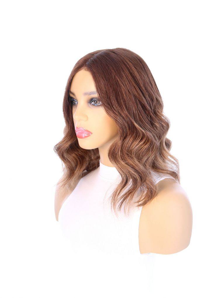 16" Princess Silk Top Wig Medium Brown Balayage