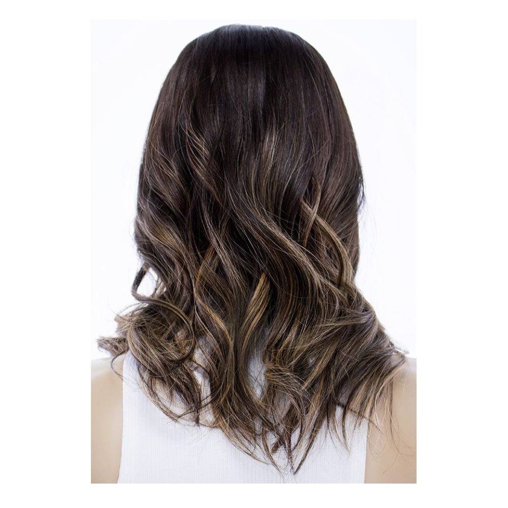 18" Princess Silk Top Wig Dark Brown Balayage