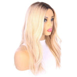 22" Reese Silk Top Wig Platinum Blonde w/ Rooting