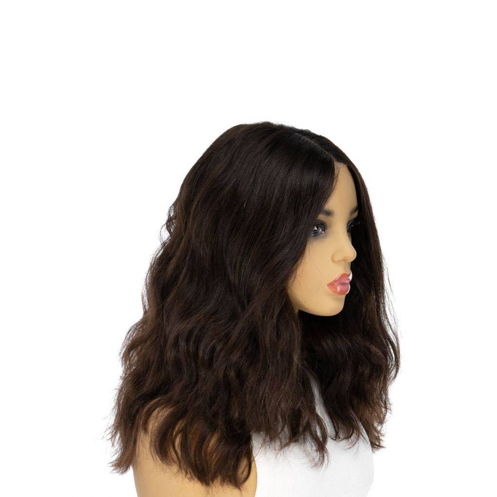 20" Secret Lace Top Wig #4 Dark Brown Wavy