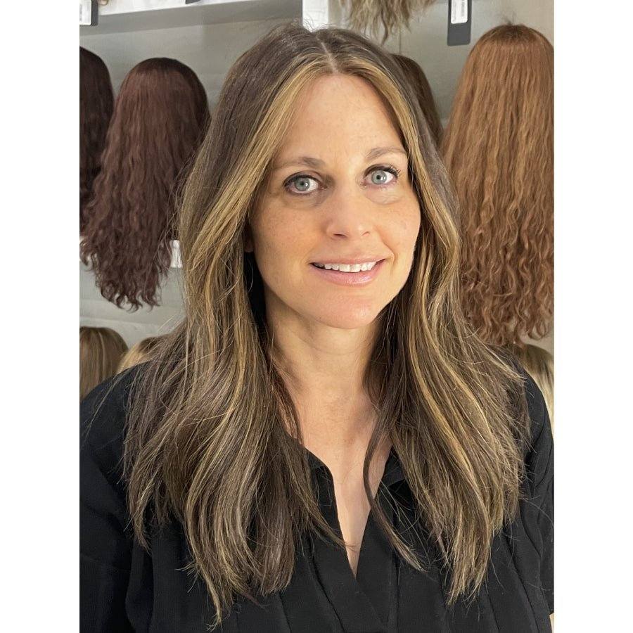 20" Divine Luxe Lace Top Wig #5 Warm Dark Brown w/ Balayage & Money Pieces