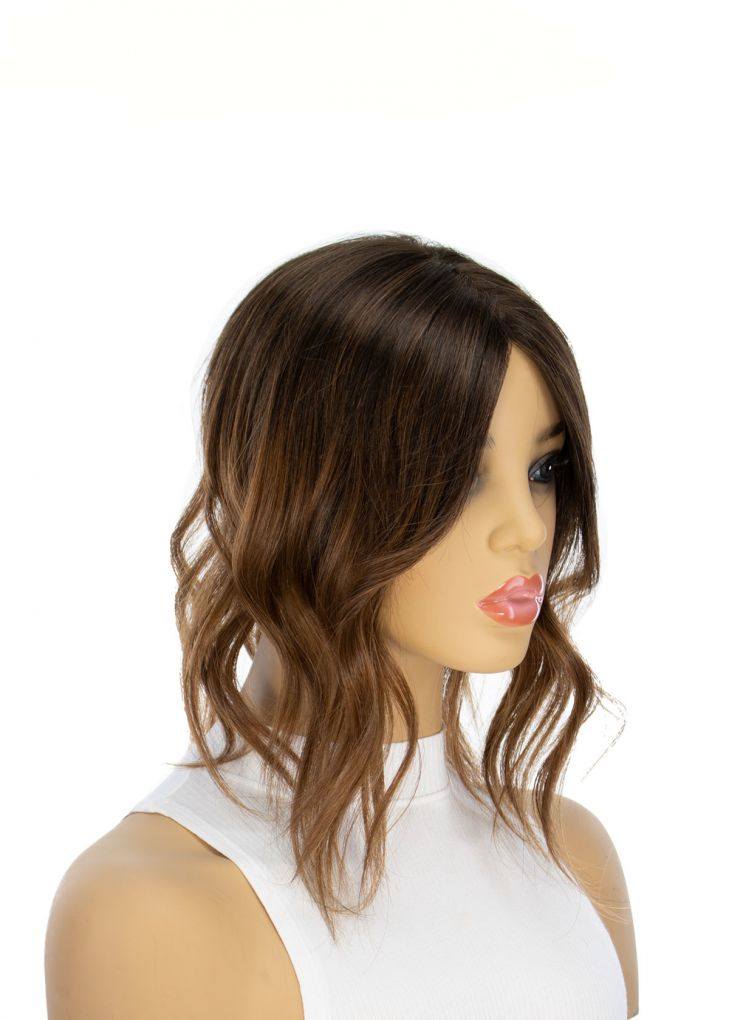 14" Topaz Lace Top Topper Dark Brown Ombre