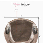 14" Topaz Lace Top Topper Dark Brown