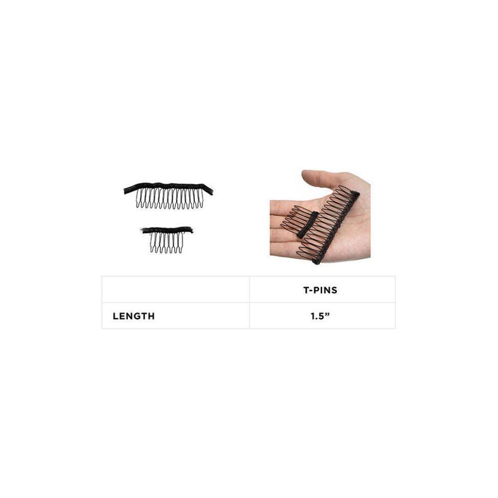 2 Piece Wig Wired Comb Black