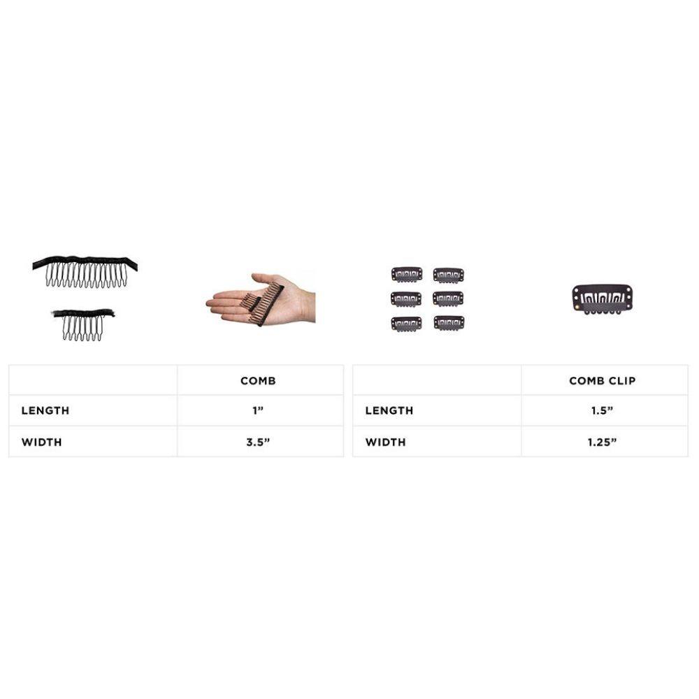 20 Piece Value Clips & Combs Bundle Black