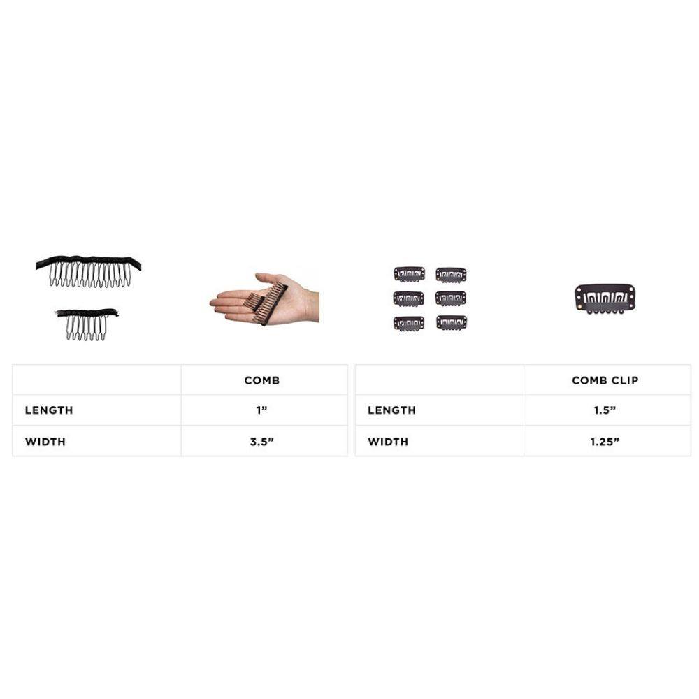 20 Piece Value Clips & Combs Bundle Brown