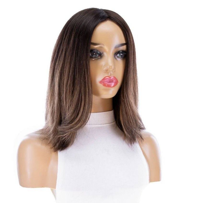 13" Victoria Silk Top Wig Dark Brown Balayage
