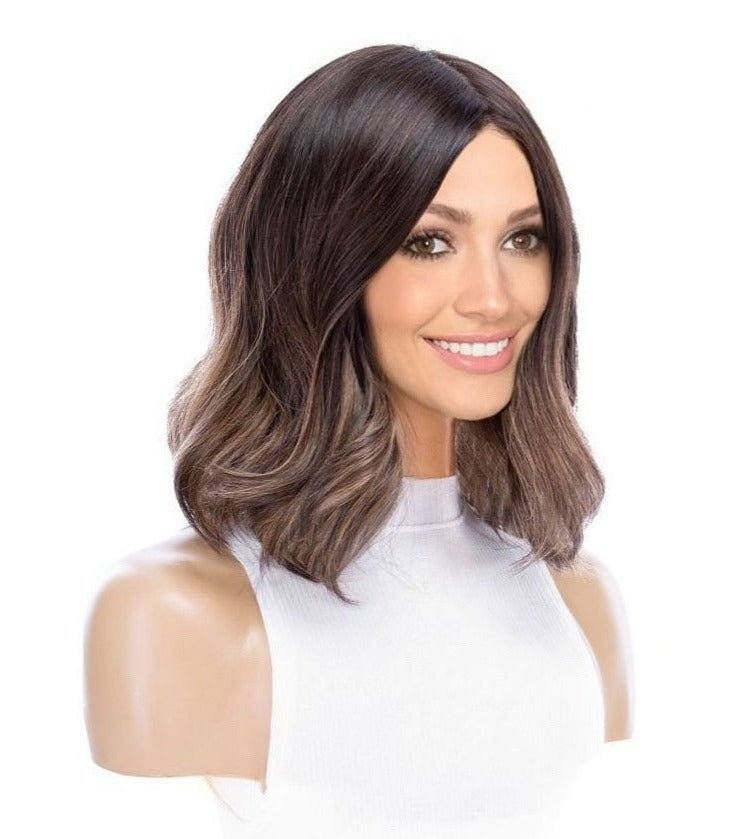 13" Victoria Silk Top Wig Dark Brown Balayage