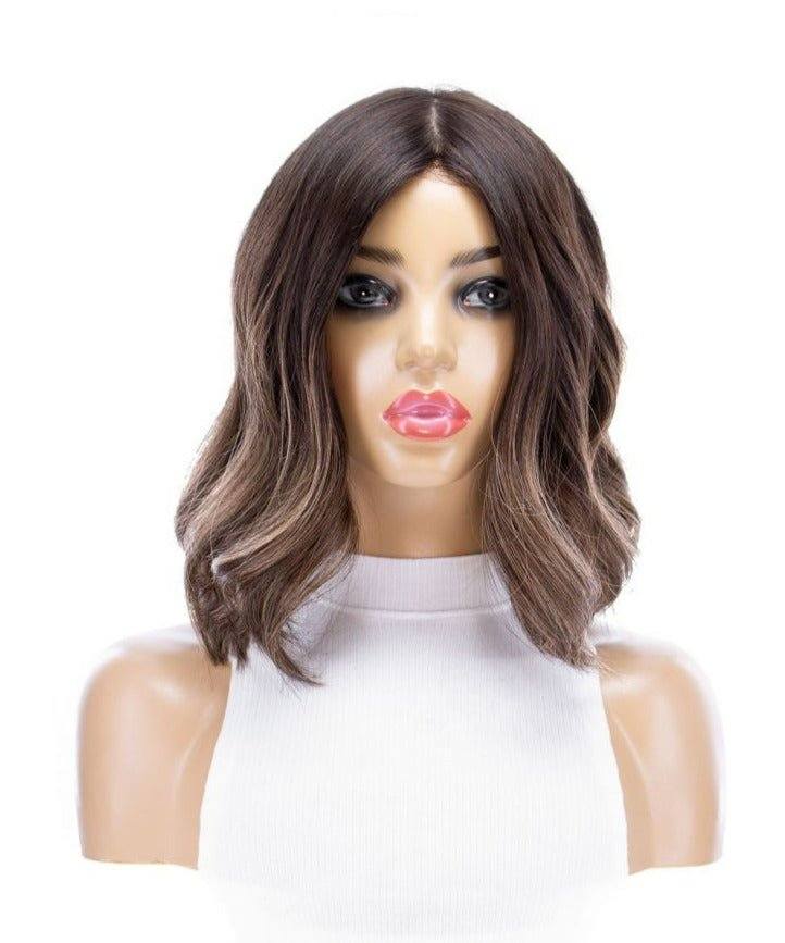 13" Victoria Silk Top Wig Dark Brown Balayage