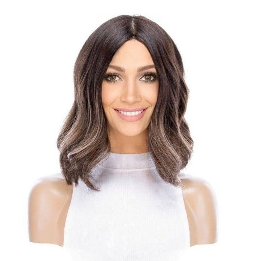 13" Victoria Silk Top Wig Dark Brown Balayage