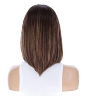 13" Victoria Silk Top Wig Medium Brown Balayage