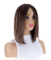 13" Victoria Silk Top Wig Medium Brown Balayage