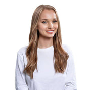 20" U-Shape Wig Medium Brown Balayage