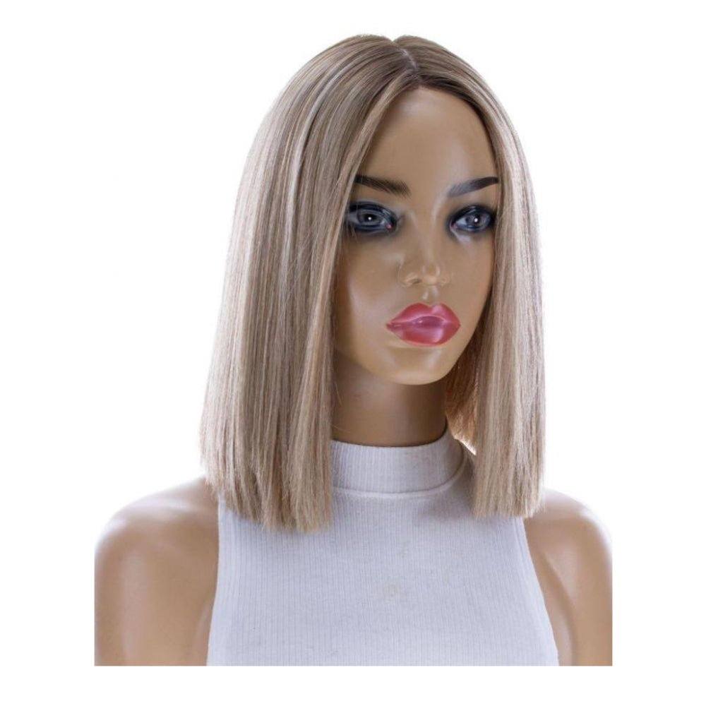 13" Victoria Silk Top Wig Ash Blonde w/ Rooting